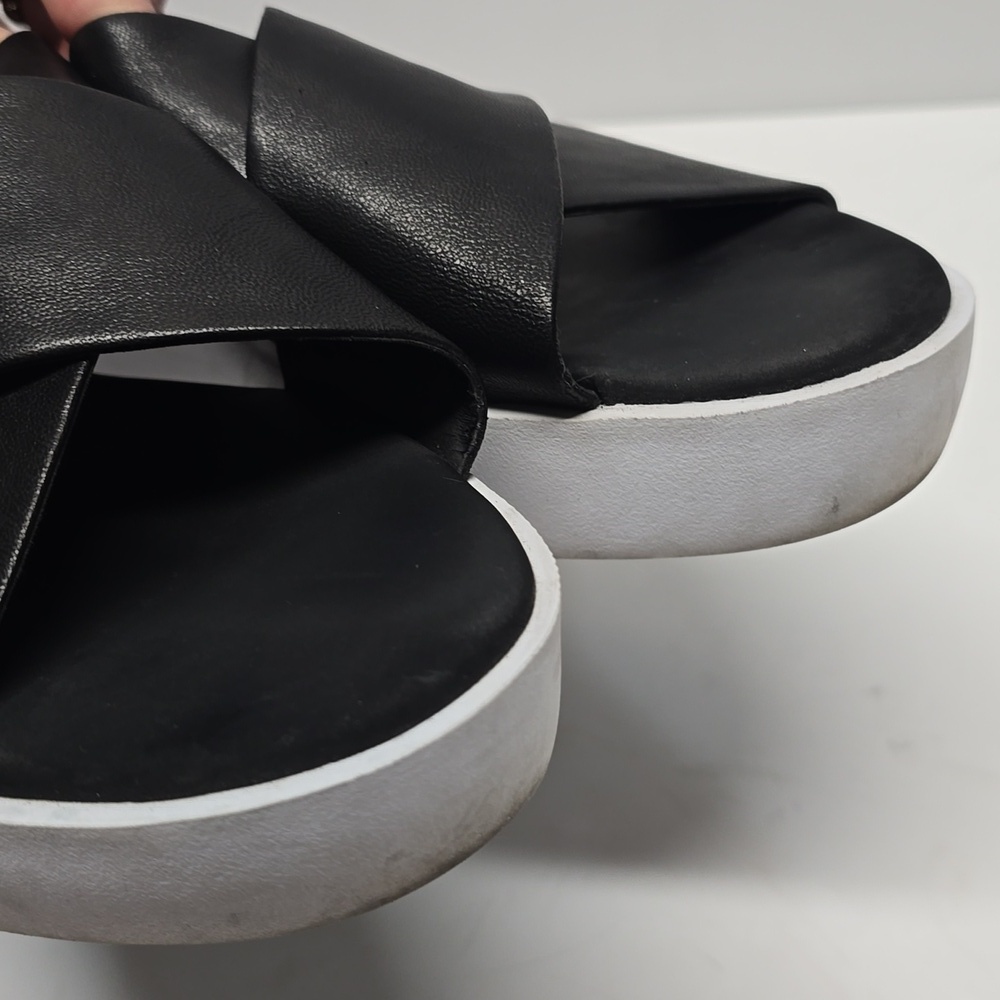 {Vaneli} Clead Strap Slingback Sandal Flatform Platform Open Toe Black - Picture 9 of 16